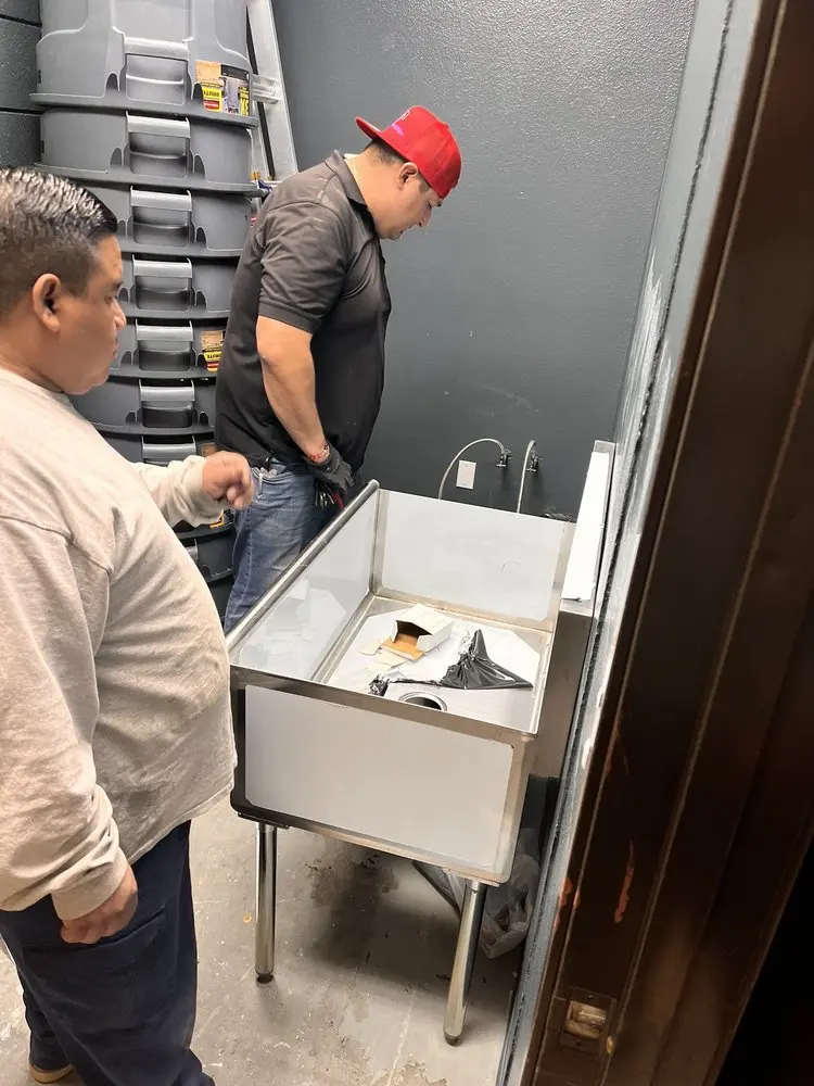 Commercial plumbing and sink installation in Elgin